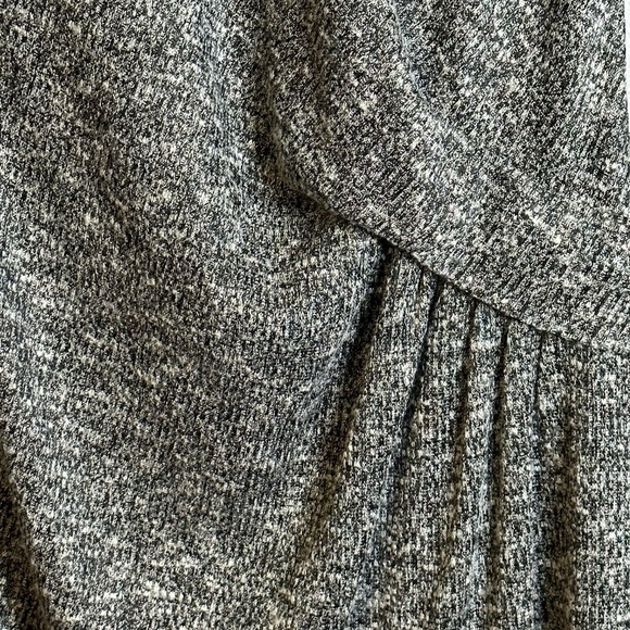 Springfield Heather Gray Ribbed Knit Dress Side Gather Women’s Size EUR Medium - Picture 2 of 6